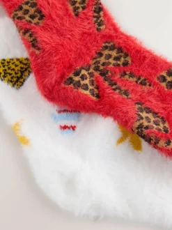 Never Fully Dressed Red/White Elements Cosy Socks 2 Pack Outlet