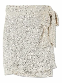 Never Fully Dressed Silver Sequin Jaspre Mini Skirt Outlet