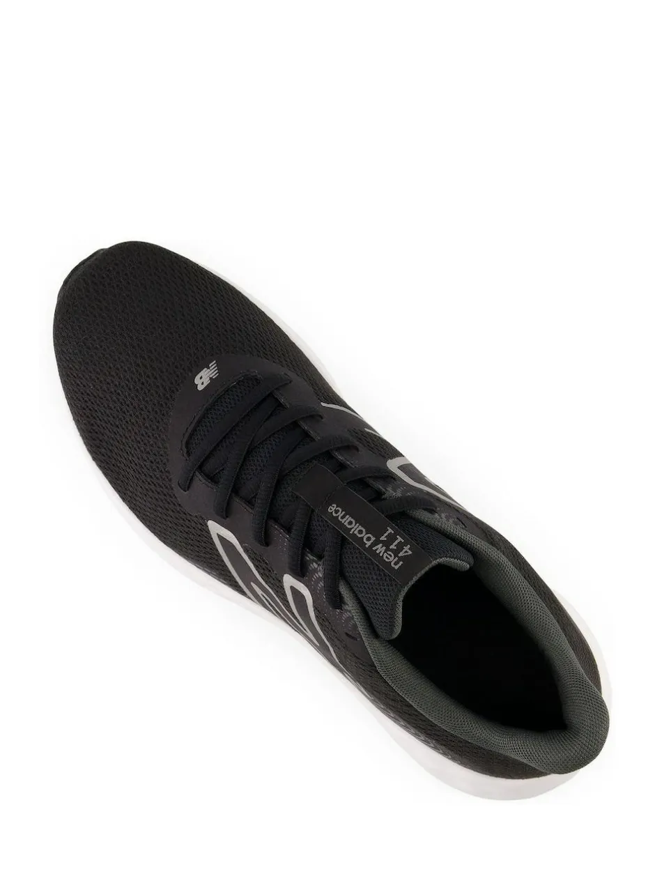 New Balance Mens 411 Trainers Black Chrome Discount