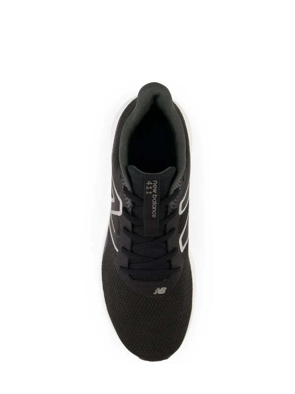 New Balance Mens 411 Trainers Black Chrome Discount