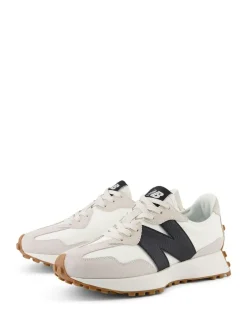 New Balance 327 Trainers Black on White Discount