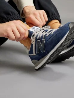 New Balance Navy Blue Mens 574 Trainers Sale