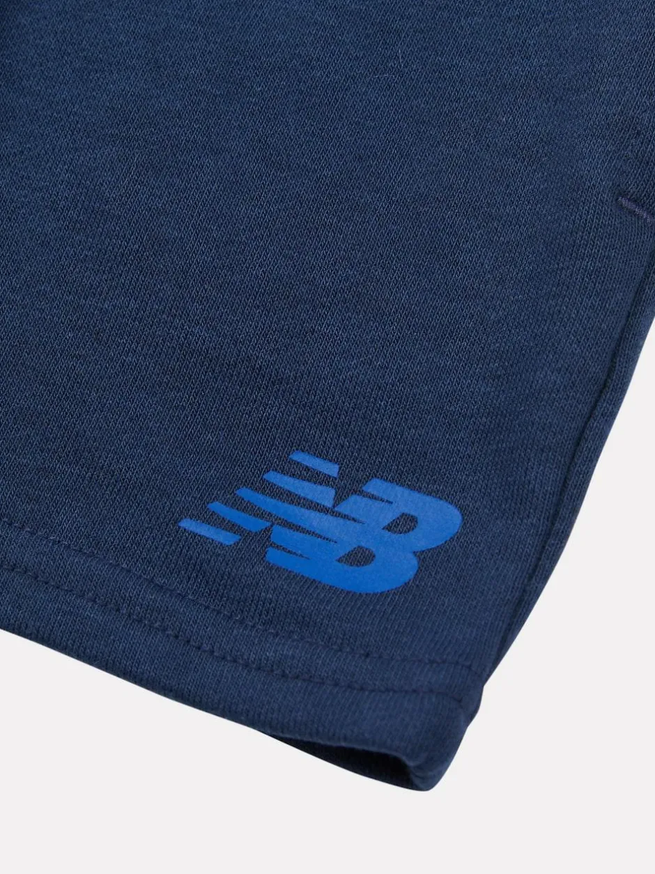 New Balance Kids Zip Thru Hoodie 100% Cotton T-Shirt & Shorts Set Navy Hot
