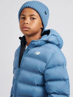 New Balance Shoreline Blue Tab Beanie Hat Hot