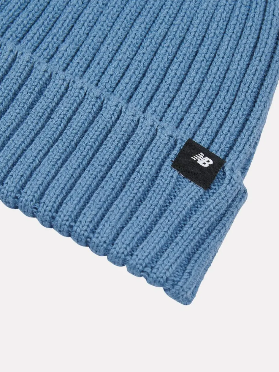 New Balance Shoreline Blue Tab Beanie Hat Hot