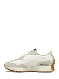 New Balance White/Navy Blue 327 Trainers Hot
