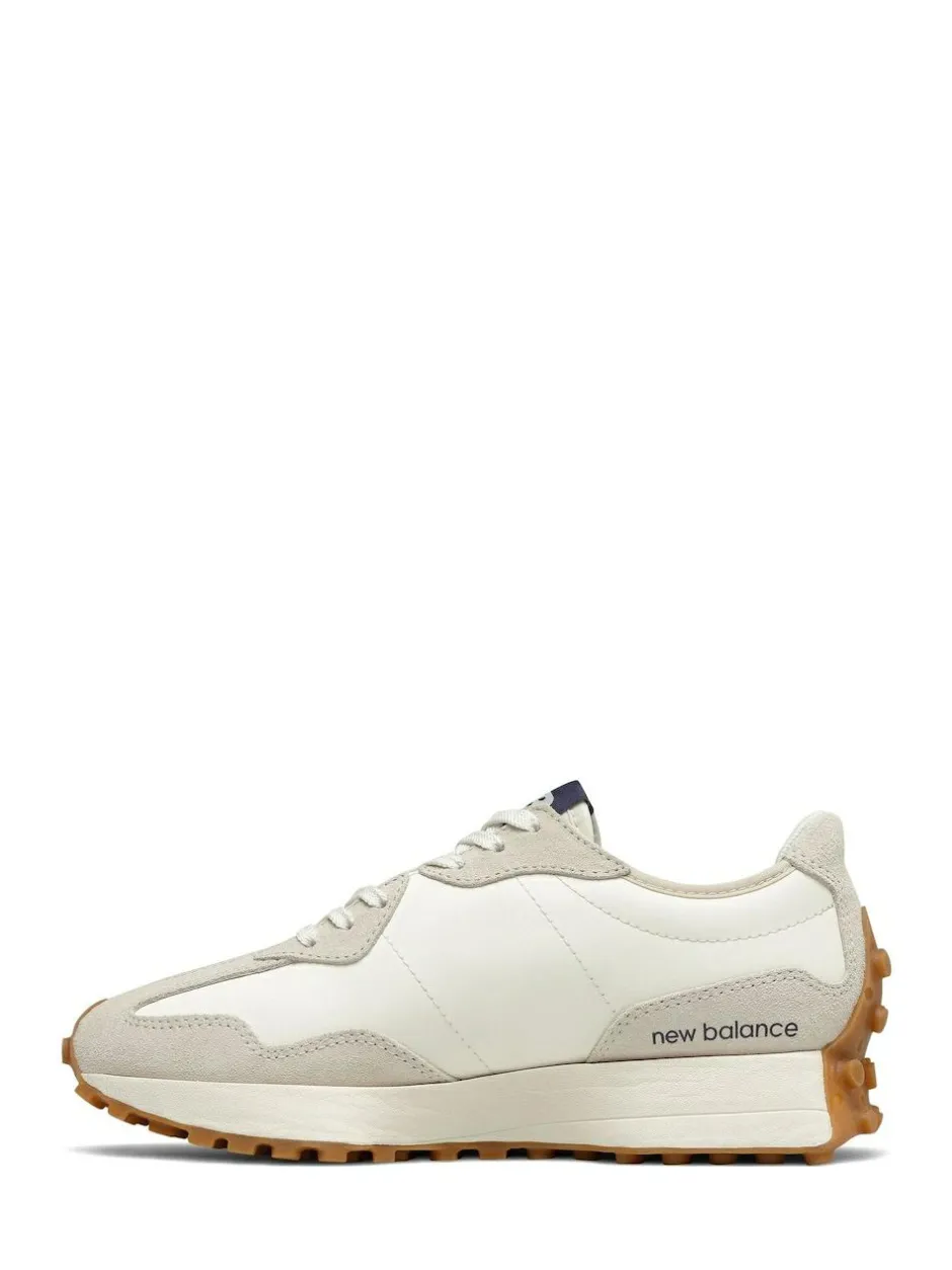 New Balance White/Navy Blue 327 Trainers Hot