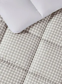 Night Lark Gingham 10.5 Tog Coverless Duvet 10.5 Tog Set Taupe Sale