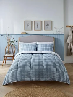 Night Lark Gingham 4.5 Tog Coverless Duvet Set Best
