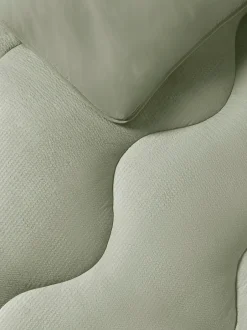 Night Lark Green Seersucker Coverless Duvet Set