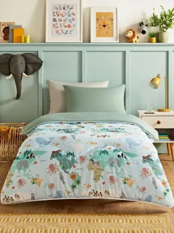 Night Lark Junior Coverless Duvet Set 4.5 4.5 Tog Tog Animal Atlas Sale