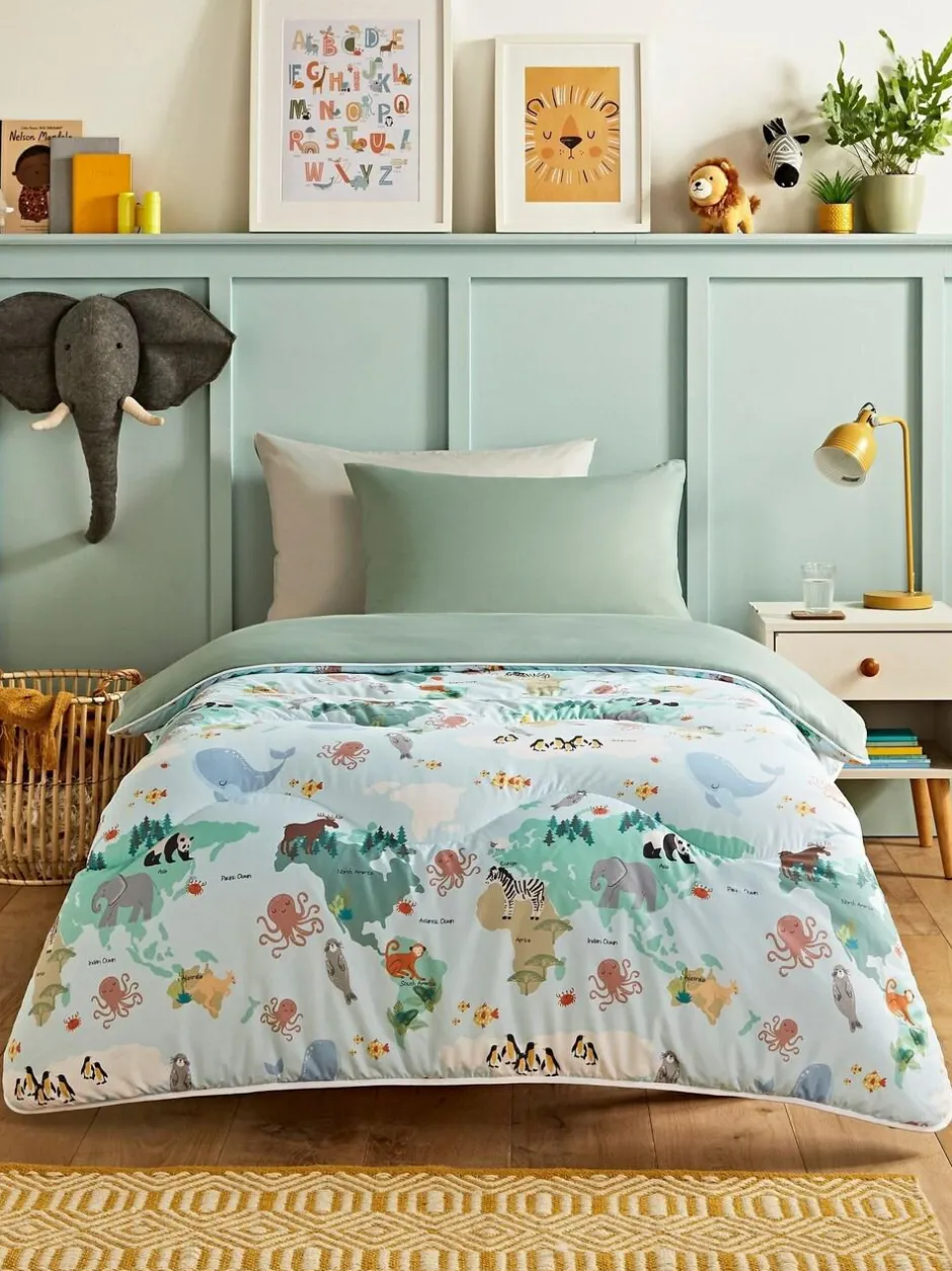 Night Lark Junior Coverless Duvet Set 4.5 4.5 Tog Tog Animal Atlas Sale