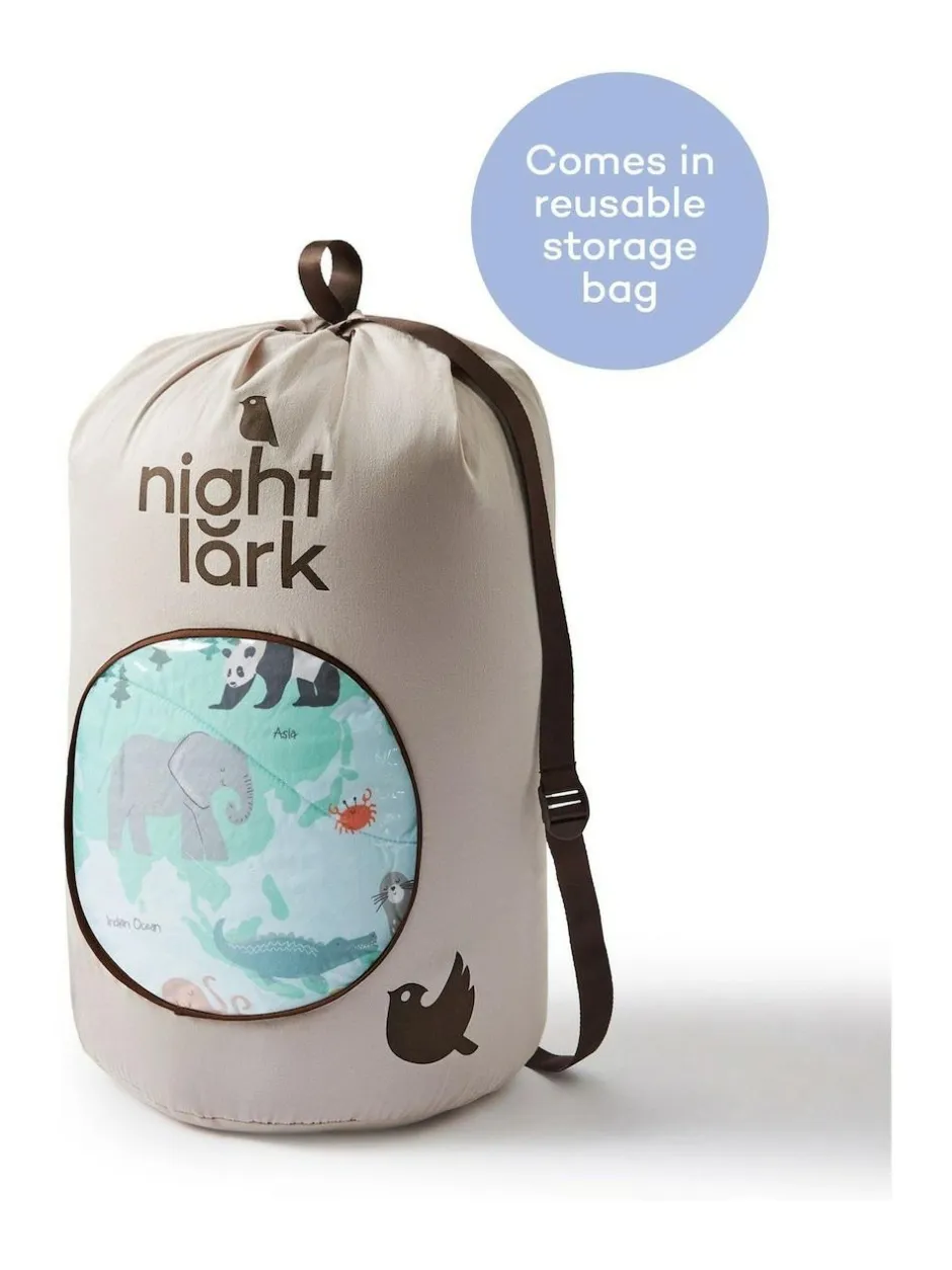 Night Lark Junior Coverless Duvet Set 4.5 4.5 Tog Tog Animal Atlas Sale