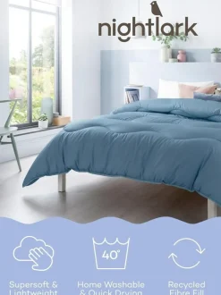 Night Lark Linen 4.5 Tog Coverless Duvet Blue Sale
