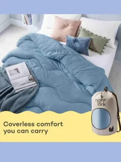 Night Lark Linen 10.5 Tog Coverless Duvet Blue Online