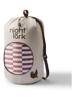Night Lark Rosy Stripe Pink 10.5 Tog Coverless Duvet and Pillowcase Set Online