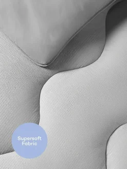 Night Lark Seersucker Coverless Duvet and Pillowcase 10.5 Tog Set Nordic Mist Grey Sale