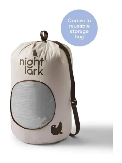 Night Lark Seersucker Coverless Duvet and Pillowcase 10.5 Tog Set Nordic Mist Grey Sale