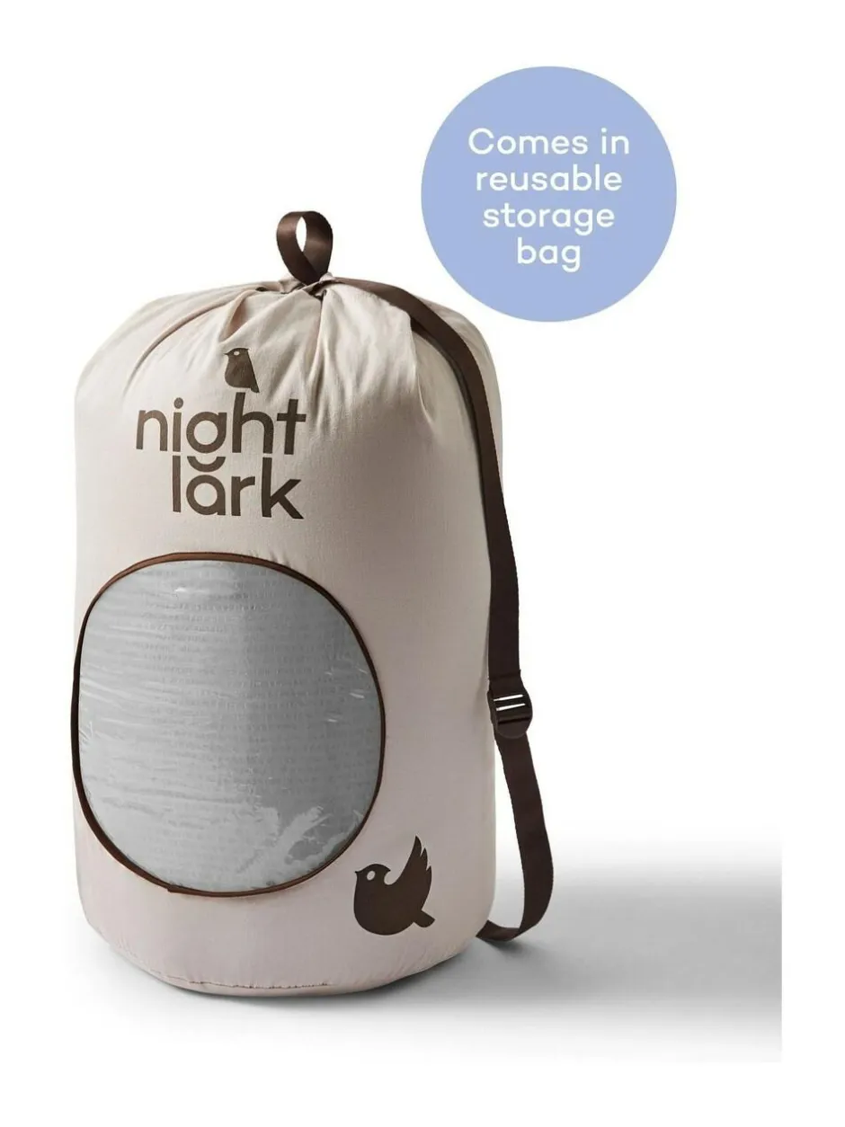 Night Lark Seersucker Coverless Duvet and Pillowcase 10.5 Tog Set Nordic Mist Grey Sale