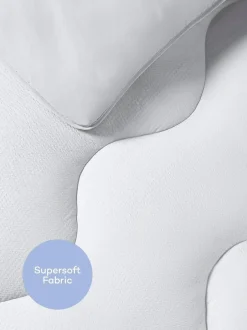 Night Lark Seersucker Coverless Duvet and Pillowcase 10.5 Tog Set Polar White Sale