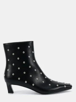 Novo Wide Fit Wide Fit Kiki Studded Low Heel Ankle Boots Black Sale