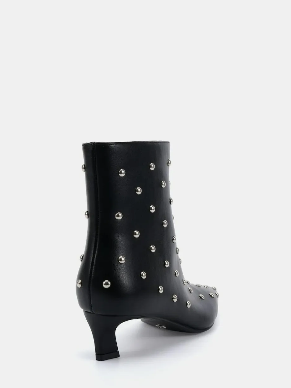 Novo Wide Fit Wide Fit Kiki Studded Low Heel Ankle Boots Black Sale
