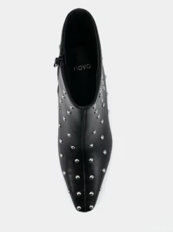 Novo Wide Fit Wide Fit Kiki Studded Low Heel Ankle Boots Black Sale