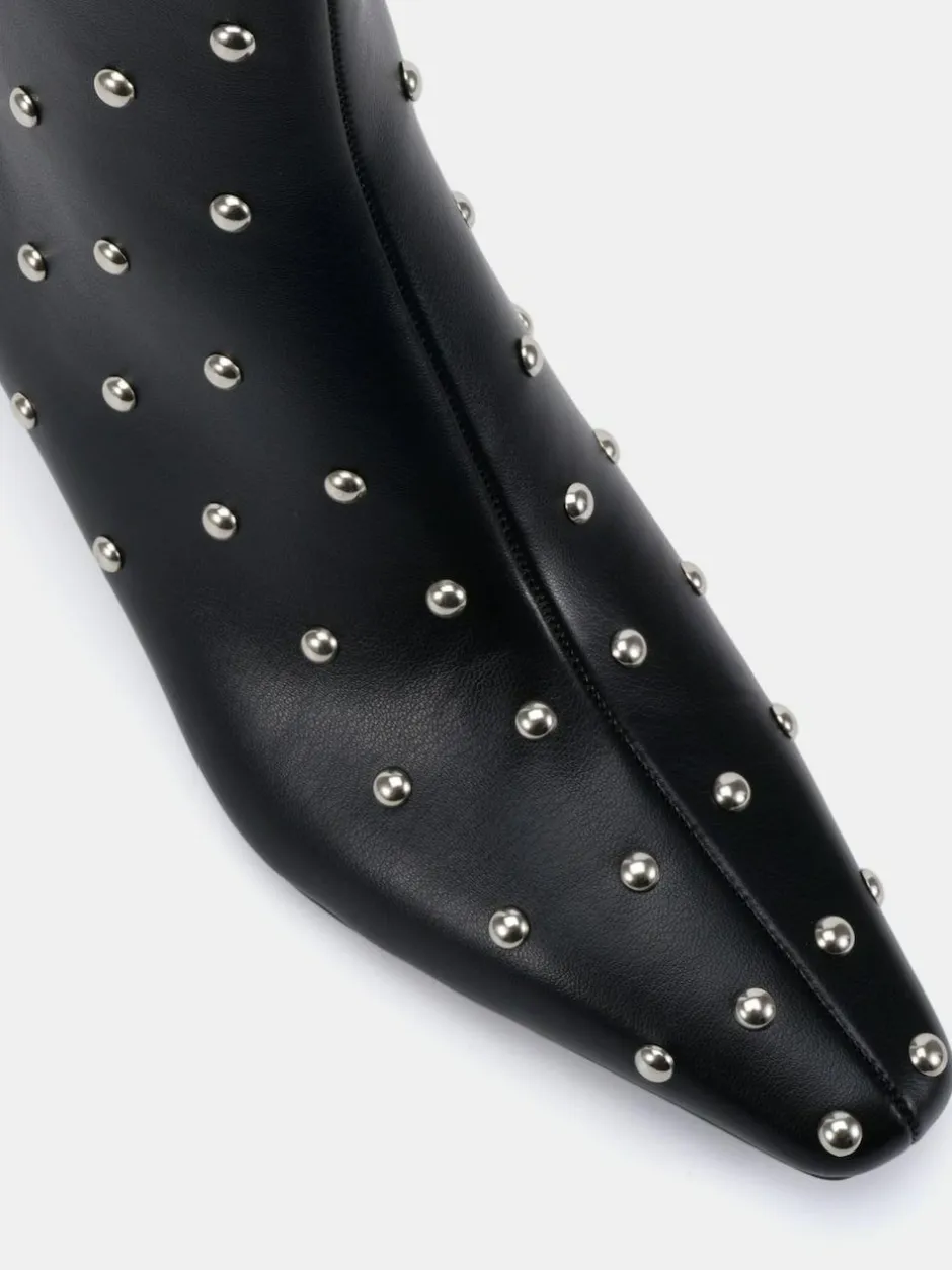 Novo Wide Fit Wide Fit Kiki Studded Low Heel Ankle Boots Black Sale
