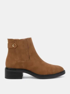 Novo Natural Wide Fit Wide Fit Darlina Flat Chelsea Ankle Boots Discount