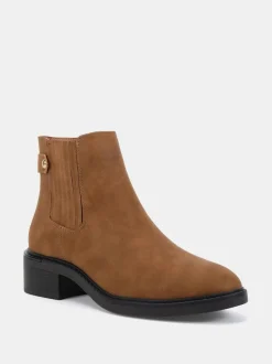 Novo Natural Wide Fit Wide Fit Darlina Flat Chelsea Ankle Boots Discount