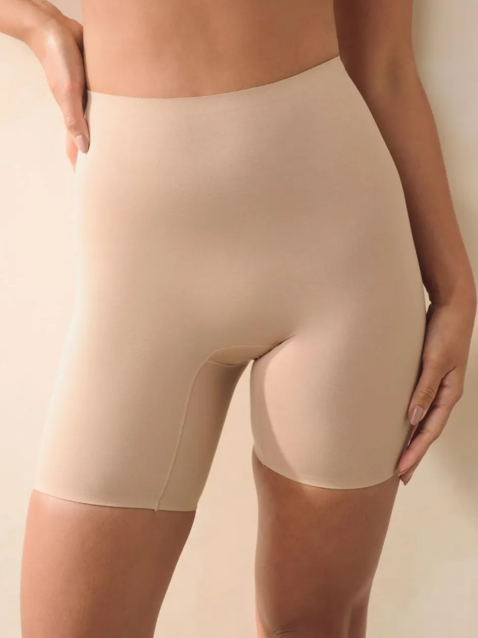 Next Thigh Smoother Short Shaping Tummy Control Premium Cotton Blend Knickers Nude