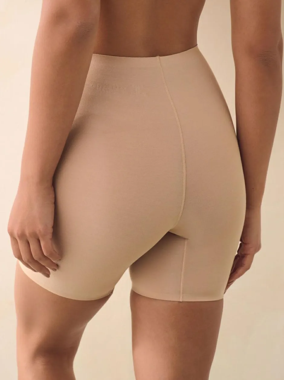 Next Thigh Smoother Short Shaping Tummy Control Premium Cotton Blend Knickers Nude