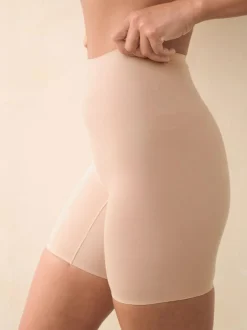 Next Thigh Smoother Short Shaping Tummy Control Premium Cotton Blend Knickers Nude