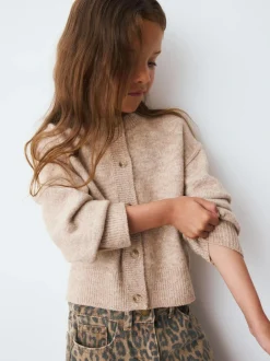Next Oatmeal Button Up Cardigan (3-16yrs) Outlet