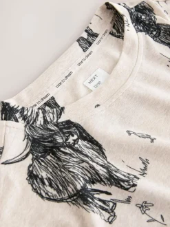 Next Oatmeal Hamish The Highland Cow Cosy Nightie Online
