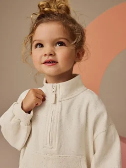 Next Oatmeal Quarter Zip Sweatshirt (3mths-7yrs)