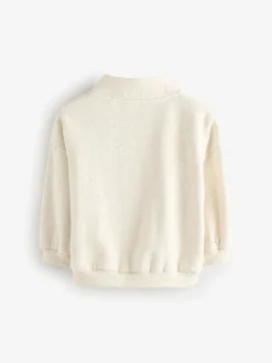 Next Oatmeal Quarter Zip Sweatshirt (3mths-7yrs)