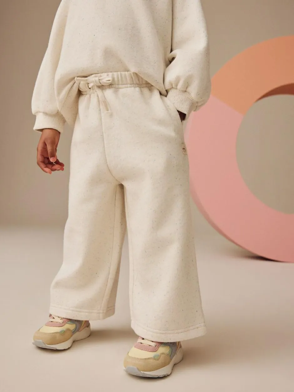 Next Oatmeal Wide Leg Sweat Joggers (3mths-7yrs) Clearance