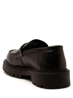 Off The Hook Black Bowie Leather Elevated Loafers Sale