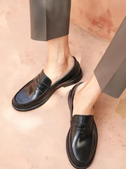 Off The Hook Monro Loafer Formal Casual Slip-On Leather Shoes Black Best