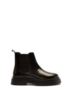 Off The Hook Black Turner Leather Chelsea Boots Clearance