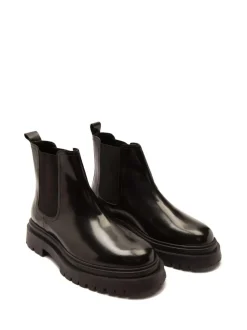 Off The Hook Black Turner Leather Chelsea Boots Clearance