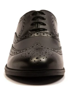 Off The Hook Waldew Leather Lace-Up Formal Brogue Shoes Black Outlet