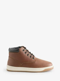 Off The Hook Brown Forrest Leather Lace Up Casual Ankle Boots Best