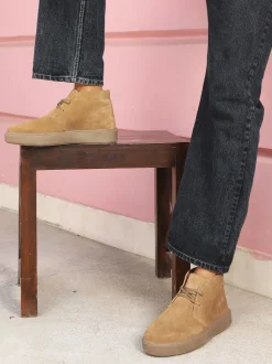 Off The Hook Brown Jethro Suede Leather Casual Lace-Up Chukka Boots New