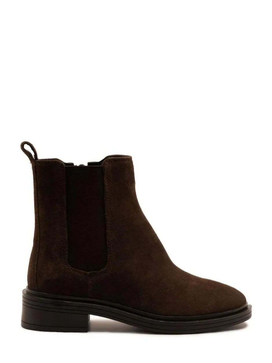 Off The Hook Kiki Patent Leather Ankle Chelsea Boots Brown Online