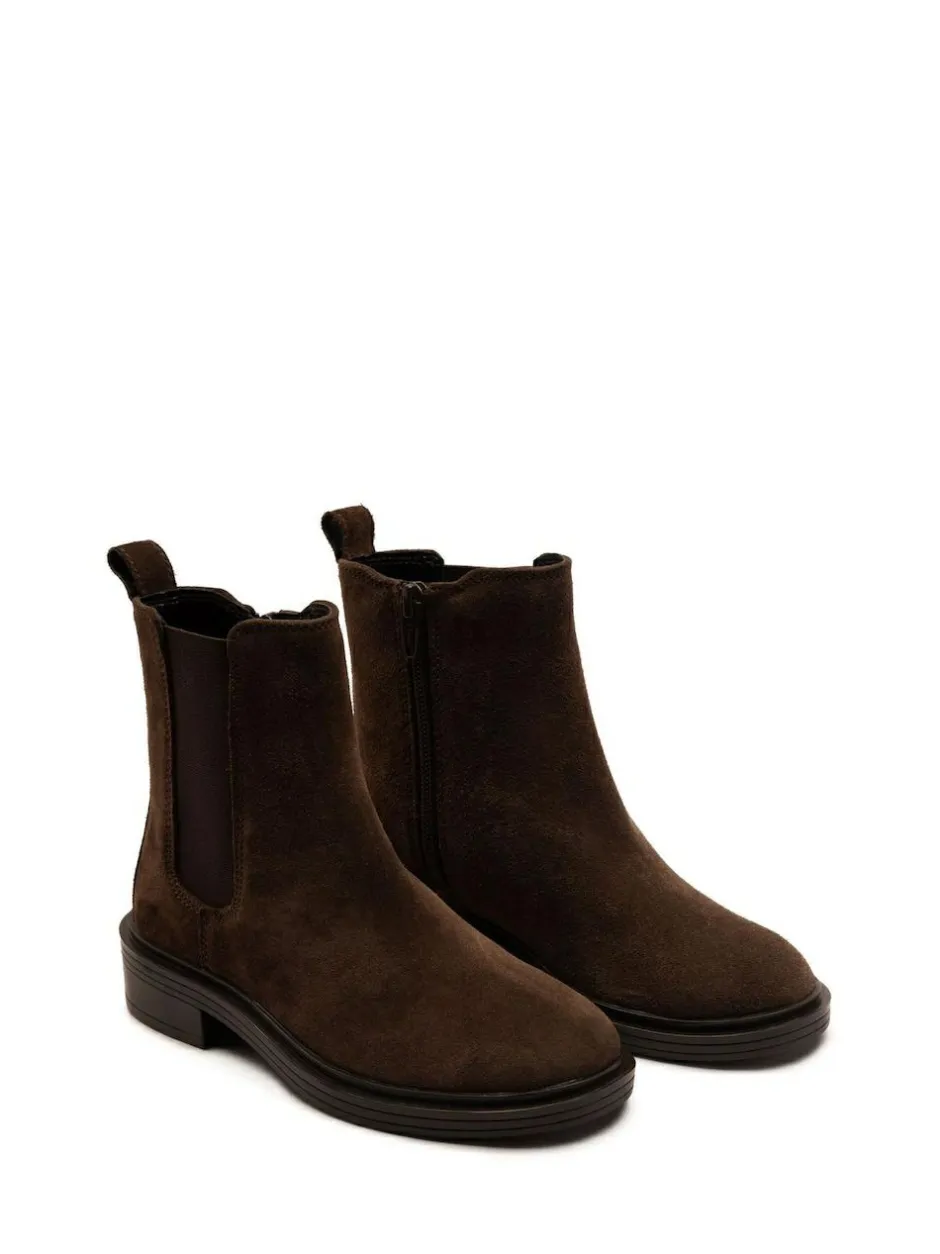Off The Hook Kiki Patent Leather Ankle Chelsea Boots Brown Online