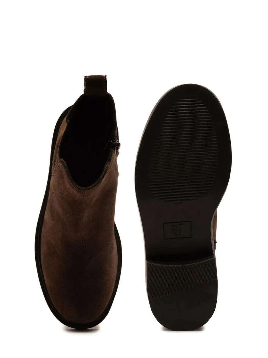 Off The Hook Kiki Patent Leather Ankle Chelsea Boots Brown Online