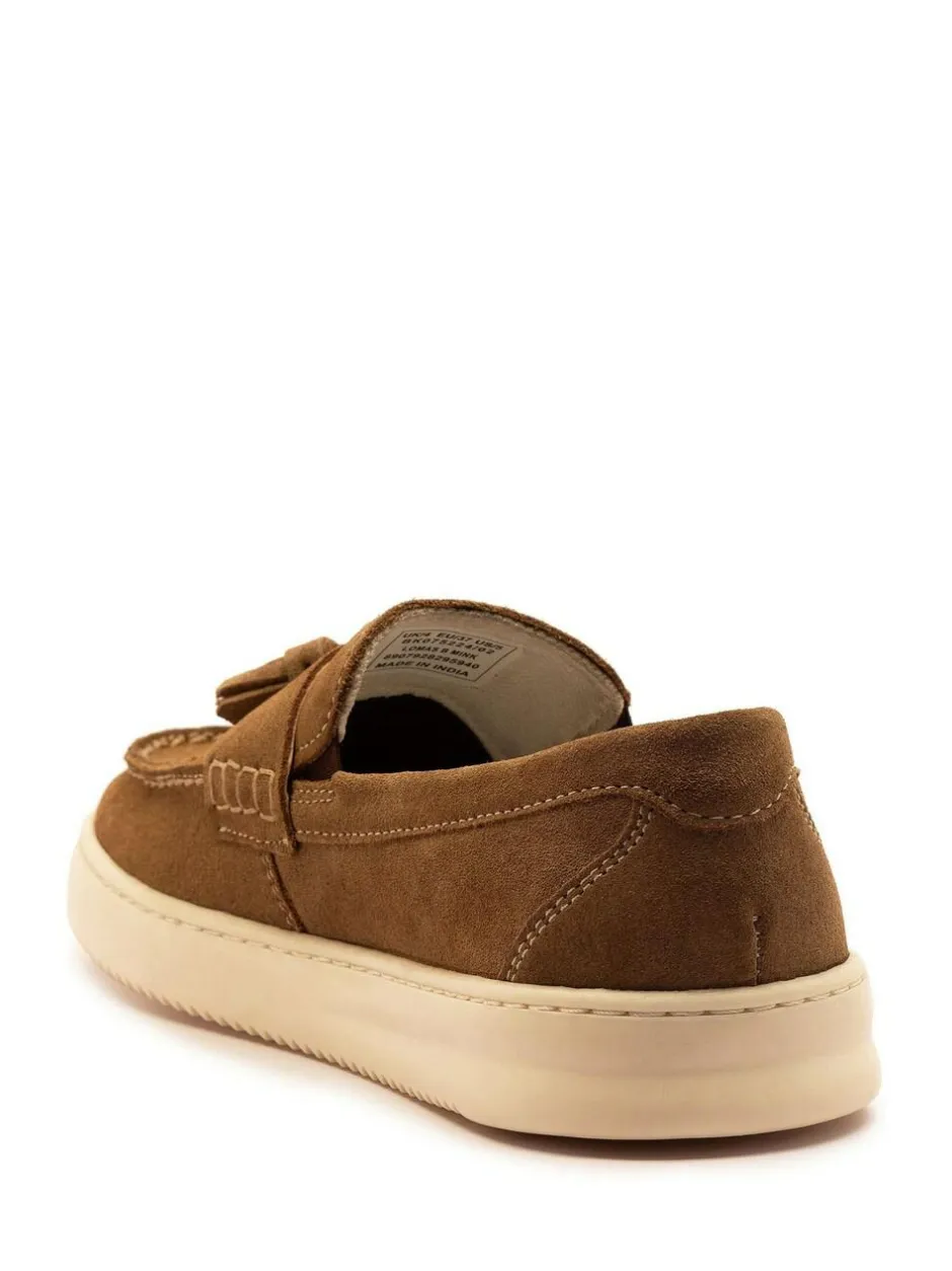 Off The Hook Brown Lomas Suede Leather Tassel Loafer Shoes New