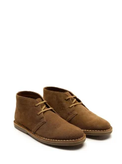 Off The Hook Sahara Suede Leather Desert Lace-Up Chukka Boots Brown Clearance